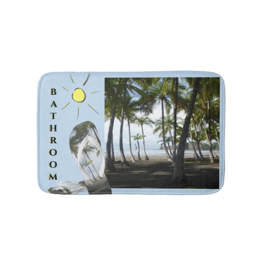 Sámara Beach Sunny Bathroom Cust. Bath Mat (Voorkant)