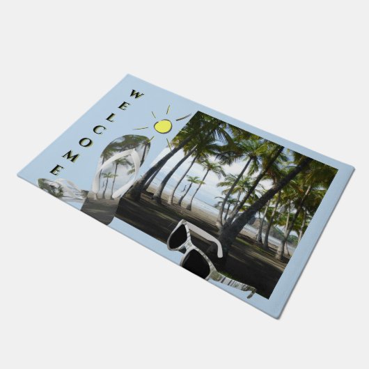Sámara Beach Sunny WELCOME Cust. Deurklep Deurmat (Schuin)
