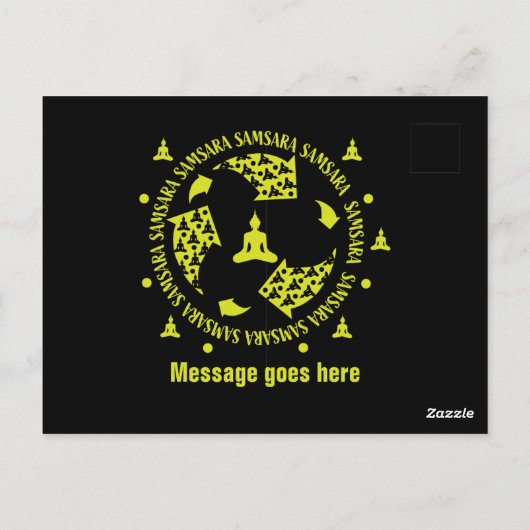 Samara Boeddhistische Nirvana Boeddhisme Briefkaart (Achterkant)