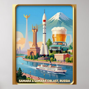 Samara Rusland Ruimtelijk Erfgoed Reizen Poster
