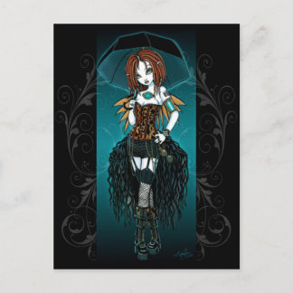 "Samara" Steampunk Cyber Fairy Briefkaart