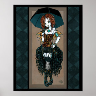 "Samara" Steampunk Cyber Fairy Poster