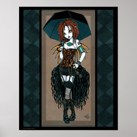 "Samara" Steampunk Cyber Fairy Poster (Voorkant)