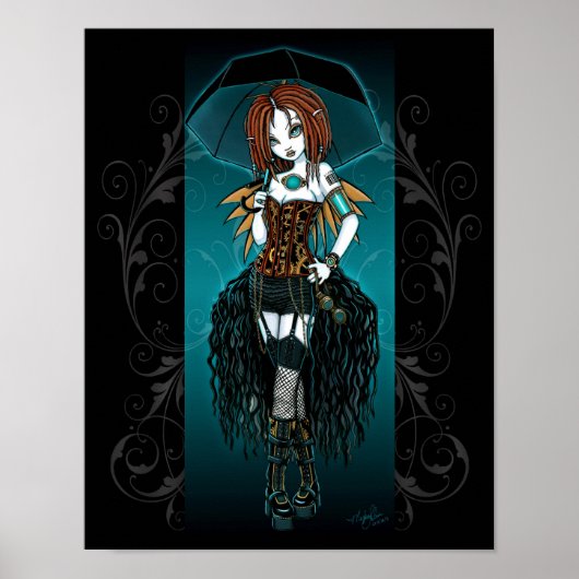 "Samara" Steampunk Cyber Fairy Poster (Voorkant)