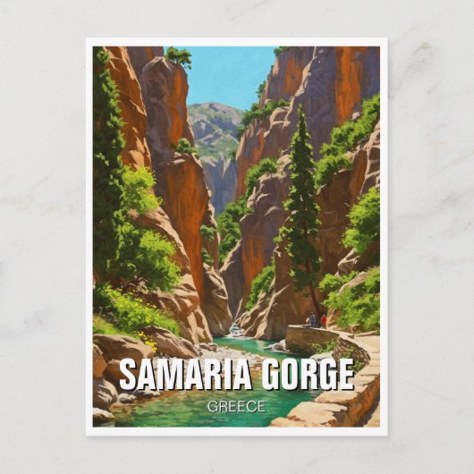 Samaria Gorge Kreta Griekenland Reizen Briefkaart (Voorkant)