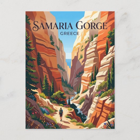 Samariakloof Griekenland Briefkaart (Voorkant)