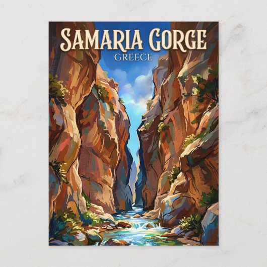 Samarikloof Griekenland Briefkaart (Voorkant)