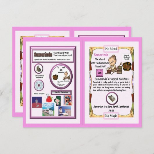 Samarinda Wizard - Samarium Element Briefkaart (Voorkant / Achterkant)