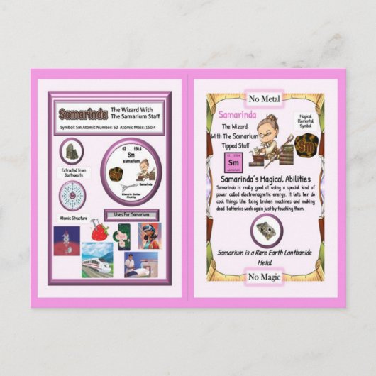 Samarinda Wizard - Samarium Element Briefkaart (Voorkant)