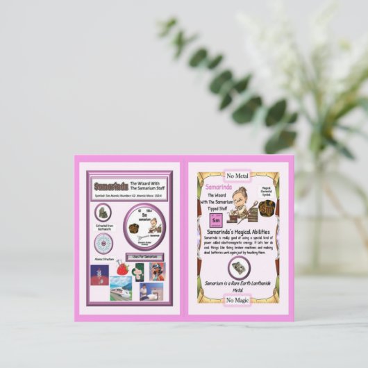 Samarinda Wizard - Samarium Element Briefkaart (Staand voorkant)