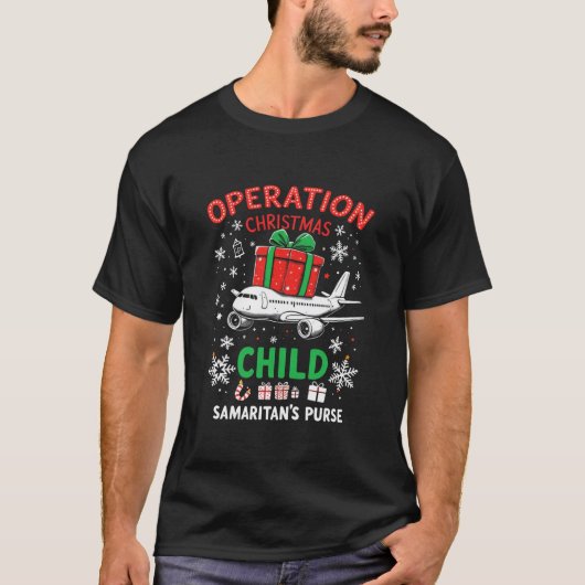 Samaritan's paars kerstkind t-shirt (Voorkant)