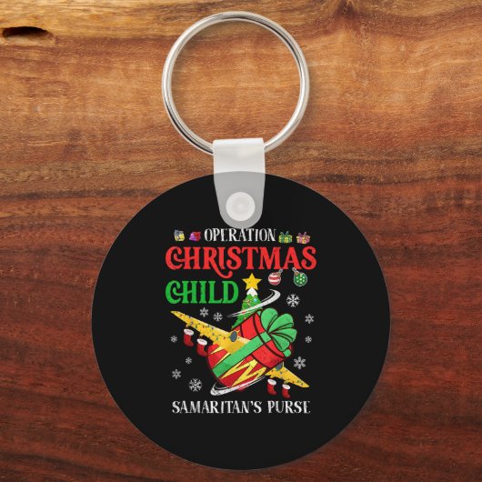 Samaritan's Purse Operation Christmas Child Funny  Sleutelhanger (Voorkant)
