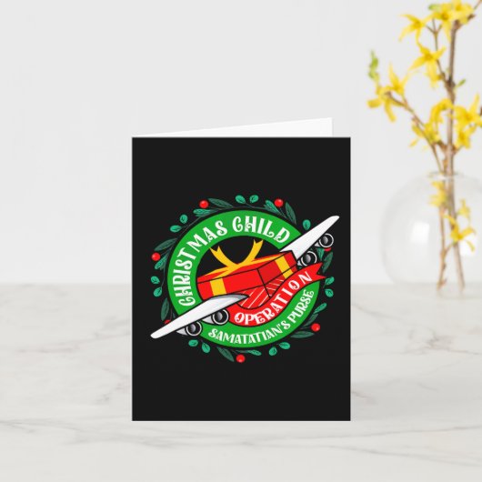 Samaritan's Purse Operation Christmas Child Meme C Kaart (Gele Bloem)