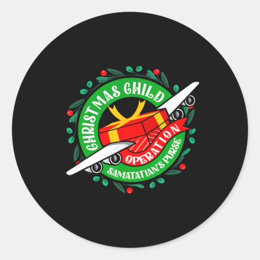 Samaritan's Purse Operation Christmas Child Meme C Ronde Sticker (Voorkant)