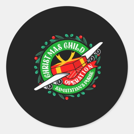 Samaritan's Purse Operation Christmas Child Meme C Ronde Sticker (Voorkant)