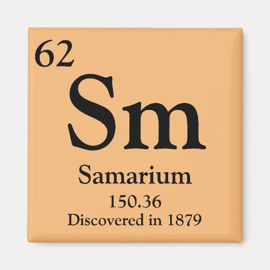 Samarium Periodiek Tabel Magneet (Voorkant)