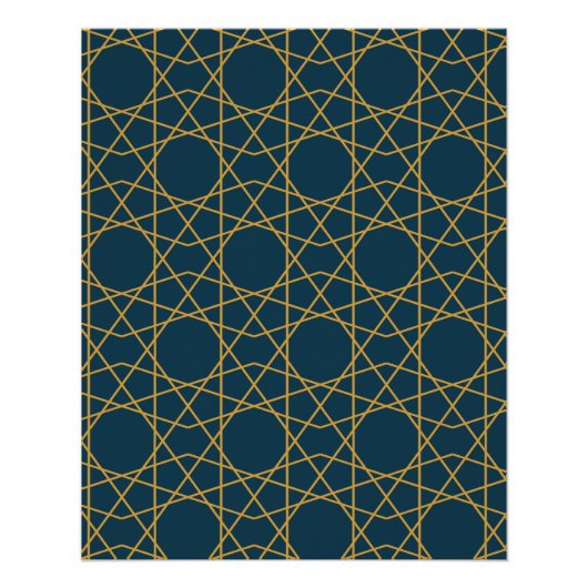 Samarkand Gouden Geometrie Perfect Poster (Voorkant)