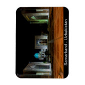 Samarkand, Oezbekistan - 's nachts plein in Regist Magneet (Verticaal)