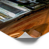 Samarkand, Oezbekistan - 's nachts plein in Regist Poster (Hoek)