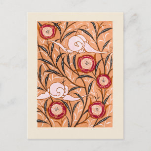 Samarkande, Art Nouveau Flower Pattern Briefkaart