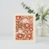 Samarkande, Art Nouveau Flower Pattern Briefkaart (Staand voorkant)