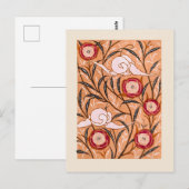 Samarkande, Art Nouveau Flower Pattern Briefkaart (Voorkant / Achterkant)