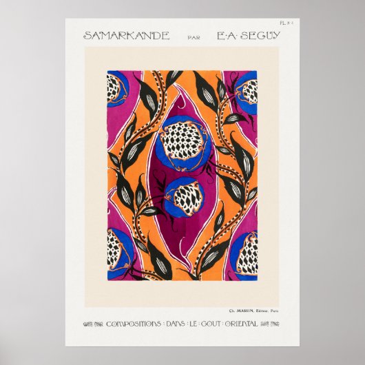 Samarkande Flower market Wall Decor Poster (Voorkant)