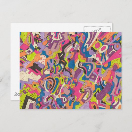 "Samba" Abstract Briefkaart (Voorkant / Achterkant)