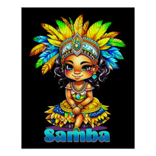 Samba Carnaval Meisje Perfect Poster