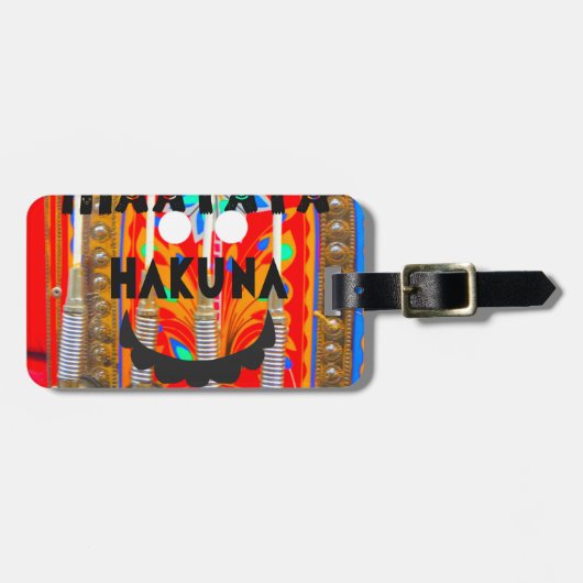 Samba Carnival kleuren Hakuna Matata blings.png Bagagelabel (Voorkant horizontaal)