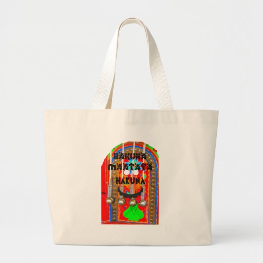 Samba Carnival kleuren Hakuna Matata blings.png Grote Tote Bag (Voorkant)