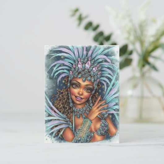 Samba Dancer Briefkaart (Staand voorkant)