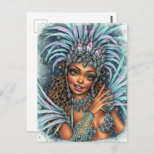Samba Dancer Briefkaart (Voorkant / Achterkant)