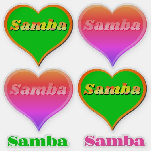 Samba dans hartCustom-Cut Vinyl Sticker