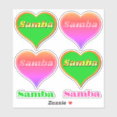 Samba dans hartCustom-Cut Vinyl Sticker (Vel)