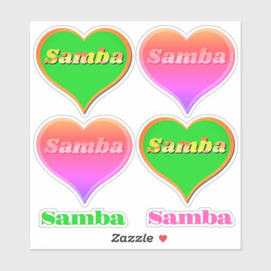 Samba dans hartCustom-Cut Vinyl Sticker (Vel)