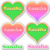 Samba dans hartCustom-Cut Vinyl Sticker (Voorkant)