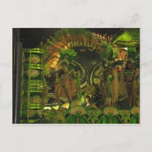 Samba-dansers in Carnaval in Rio Briefkaart (Voorkant)