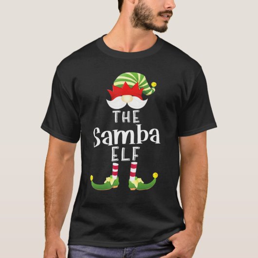 Samba Elf Group Kerstmis Pajama Partij T-shirt (Voorkant)