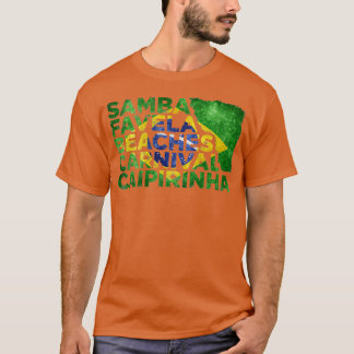 Samba Favela beaches Carnival Caipirinha Brazilië T-shirt
