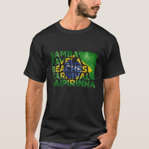 Samba Favela Stranden Carnaval & Caipirinha Brazil T-shirt