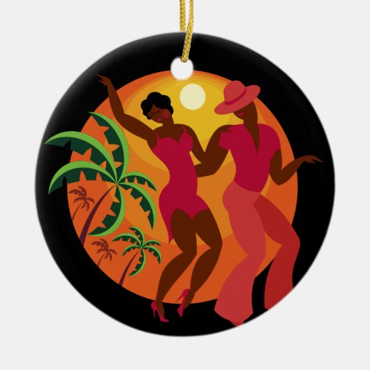 Samba/Flamenco Dancer Keramisch Ornament (Voorkant)