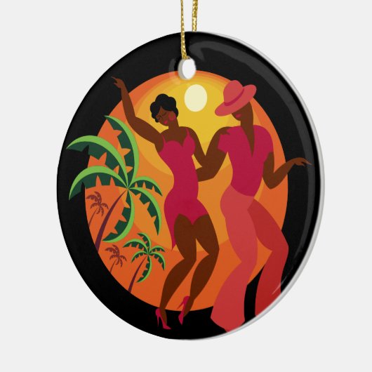 Samba/Flamenco Dancer Keramisch Ornament (Links)