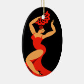 Samba/Flamenco Dancer Keramisch Ornament (Rechts)