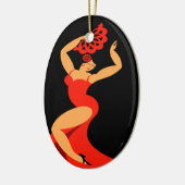 Samba/Flamenco Dancer Keramisch Ornament (Links)