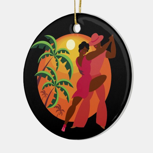 Samba/Flamenco Dancer Keramisch Ornament (Links)
