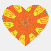 Samba Motief Art Print Hart Sticker (Voorkant)