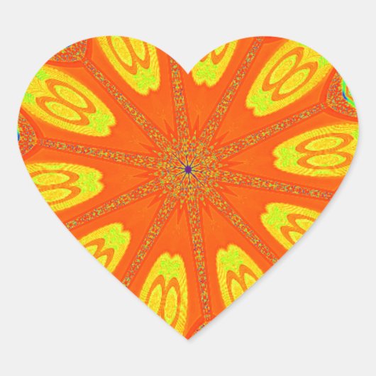 Samba Motief Art Print Hart Sticker (Voorkant)