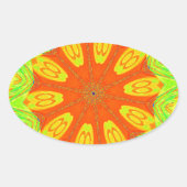 Samba Motief Art Print Ovale Sticker (Voorkant)