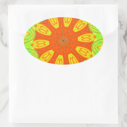 Samba Motief Art Print Ovale Sticker (Tas)